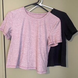 Pink and Black Women's Crop Tops